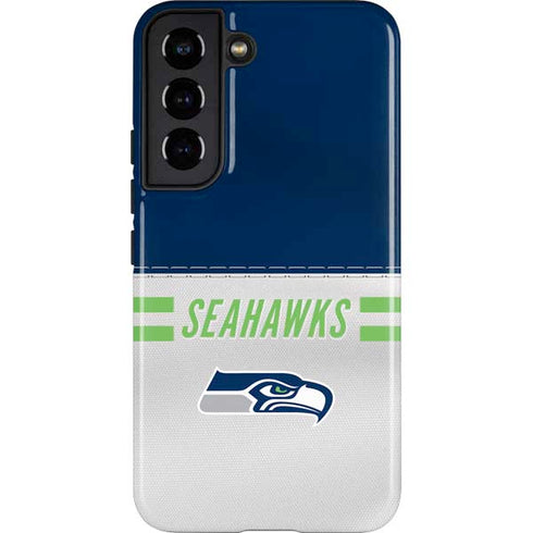 NFL Seattle Seahawks White Striped Galaxy S22 Pro Case