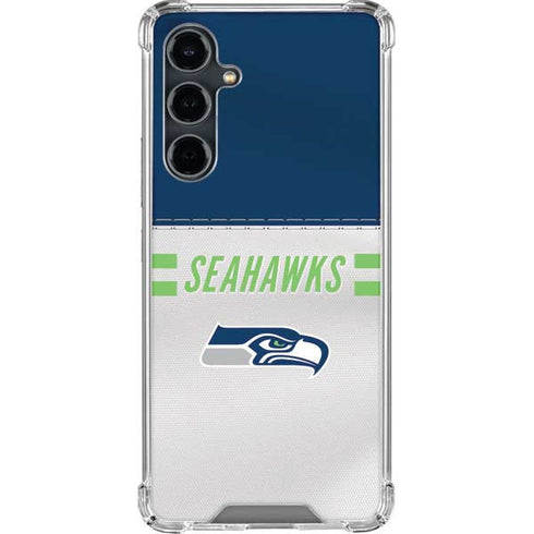 NFL Seattle Seahawks White Striped Galaxy S23 FE Clear Case