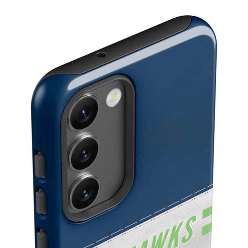 NFL Seattle Seahawks White Striped Galaxy S23 Plus Pro Case