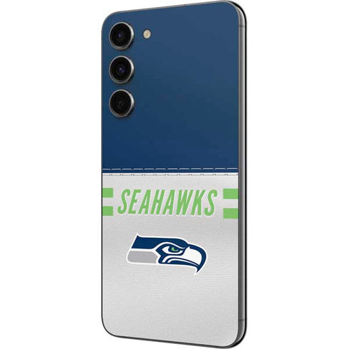 NFL Seattle Seahawks White Striped Galaxy S23 Plus Skin