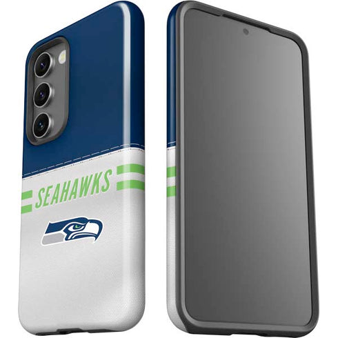 NFL Seattle Seahawks White Striped Galaxy S23 Pro Case