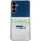 NFL Seattle Seahawks White Striped Galaxy S24 Plus Clear Case