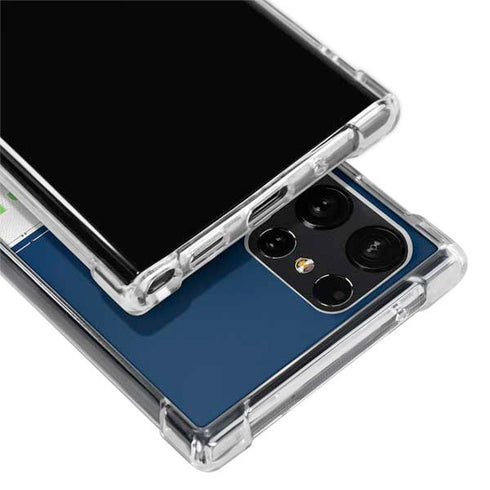 NFL Seattle Seahawks White Striped Galaxy S24 Ultra Clear Case