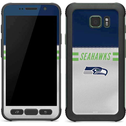 NFL Seattle Seahawks White Striped Galaxy S7 Active Skin