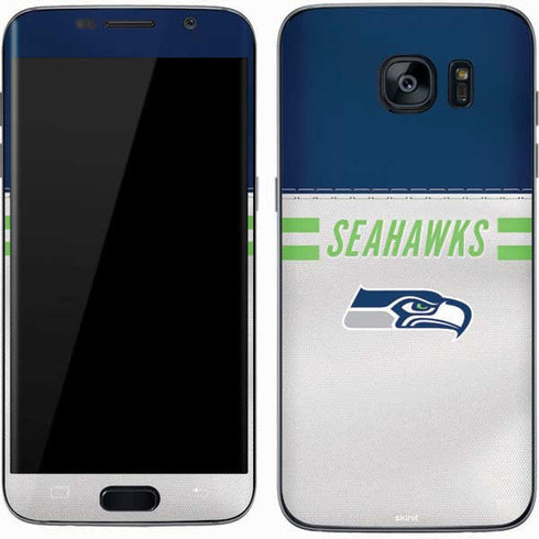 NFL Seattle Seahawks White Striped Galaxy S7 Skin