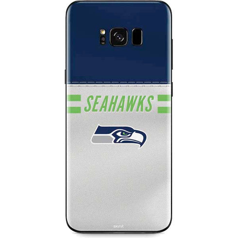 NFL Seattle Seahawks White Striped Galaxy S8 Skin