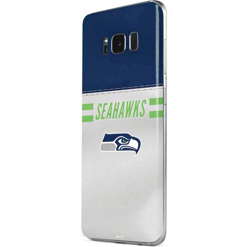 NFL Seattle Seahawks White Striped Galaxy S8 Skin