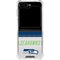 NFL Seattle Seahawks White Striped Galaxy Z Flip5 5G Clear Case
