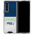 NFL Seattle Seahawks White Striped Galaxy Z Fold4 5G Clear Case