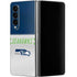NFL Seattle Seahawks White Striped Galaxy Z Fold4 5G Skin