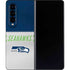 NFL Seattle Seahawks White Striped Galaxy Z Fold4 5G Skin