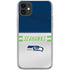 NFL Seattle Seahawks White Striped iPhone 11 Clear Case