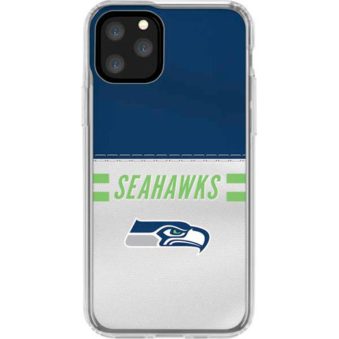 NFL Seattle Seahawks White Striped iPhone 11 Pro Clear Case