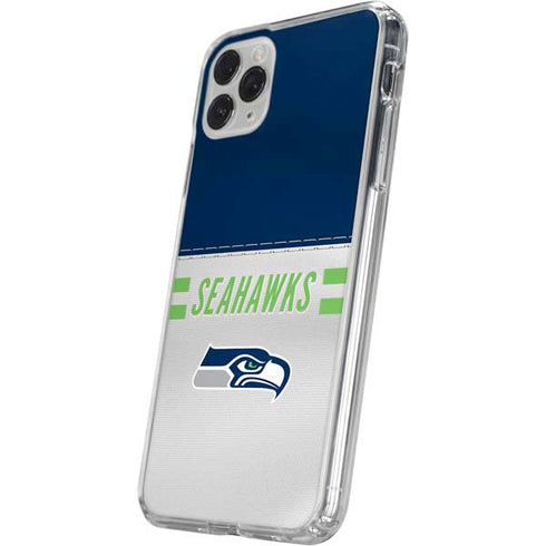 NFL Seattle Seahawks White Striped iPhone 11 Pro Clear Case