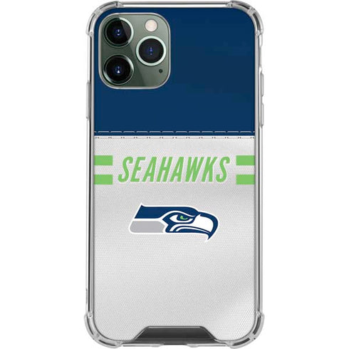 NFL Seattle Seahawks White Striped iPhone 11 Pro Max Clear Case