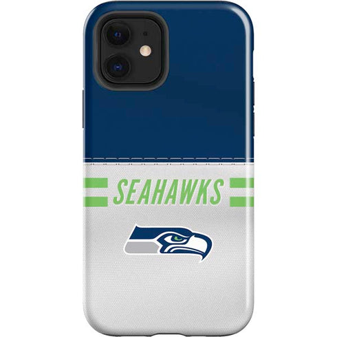 NFL Seattle Seahawks White Striped iPhone 12 Impact Case