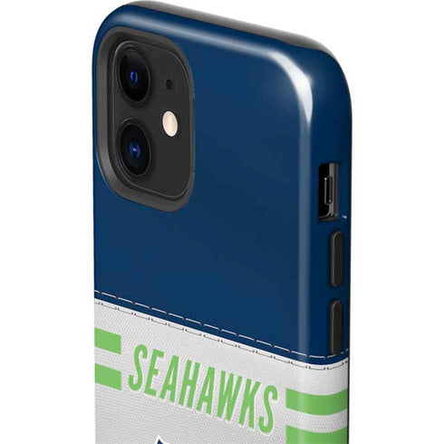 NFL Seattle Seahawks White Striped iPhone 12 Impact Case