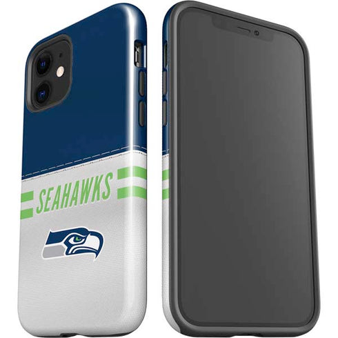NFL Seattle Seahawks White Striped iPhone 12 Impact Case