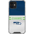 NFL Seattle Seahawks White Striped iPhone 12 Mini Clear Case