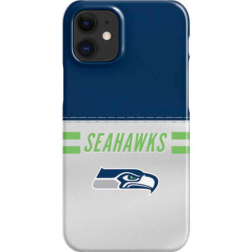 NFL Seattle Seahawks White Striped iPhone 12 Mini Lite Case