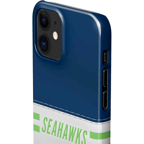 NFL Seattle Seahawks White Striped iPhone 12 Mini Lite Case