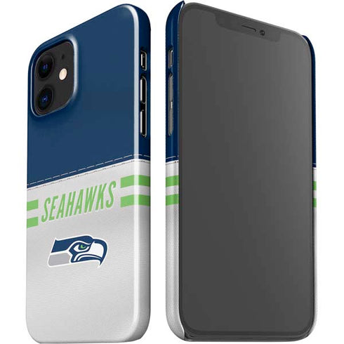 NFL Seattle Seahawks White Striped iPhone 12 Mini Lite Case
