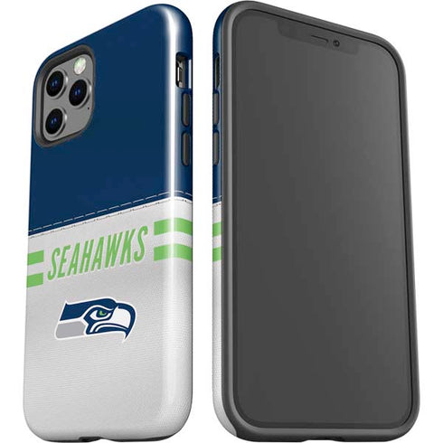 NFL Seattle Seahawks White Striped iPhone 12 Pro Impact Case