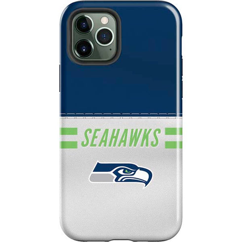 NFL Seattle Seahawks White Striped iPhone 12 Pro Max Impact Case