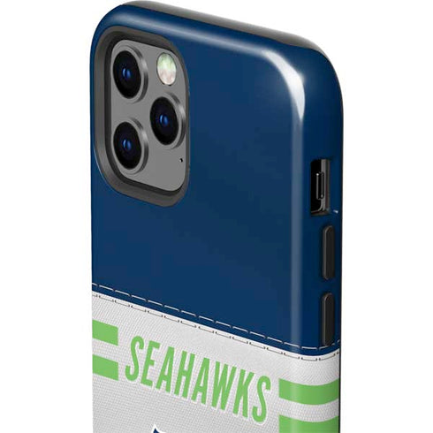 NFL Seattle Seahawks White Striped iPhone 12 Pro Max Impact Case