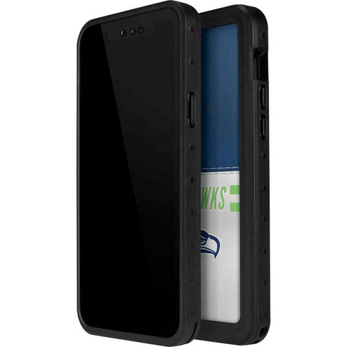 NFL Seattle Seahawks White Striped iPhone 12 Pro Waterproof Case