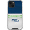NFL Seattle Seahawks White Striped iPhone 13 Clear Case