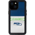 NFL Seattle Seahawks White Striped iPhone 13 Mini Waterproof Case