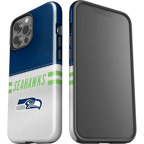 NFL Seattle Seahawks White Striped iPhone 13 Pro Max Impact Case