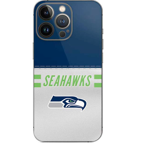 NFL Seattle Seahawks White Striped iPhone 13 Pro Skin
