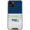 NFL Seattle Seahawks White Striped iPhone 14 Clear Case