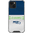 NFL Seattle Seahawks White Striped iPhone 15 Plus Clear Case