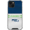NFL Seattle Seahawks White Striped iPhone 14 Plus Clear Case