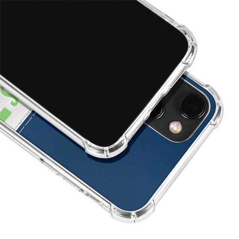 NFL Seattle Seahawks White Striped iPhone 15 Plus Clear Case