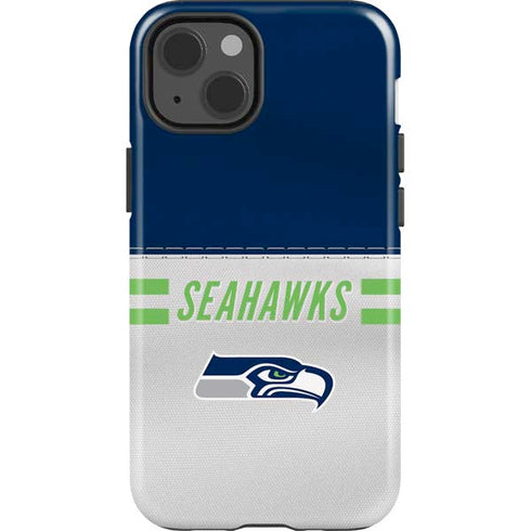NFL Seattle Seahawks White Striped iPhone 15 Impact Case