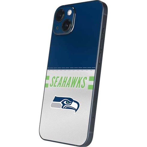 NFL Seattle Seahawks White Striped iPhone 14 Plus Skin