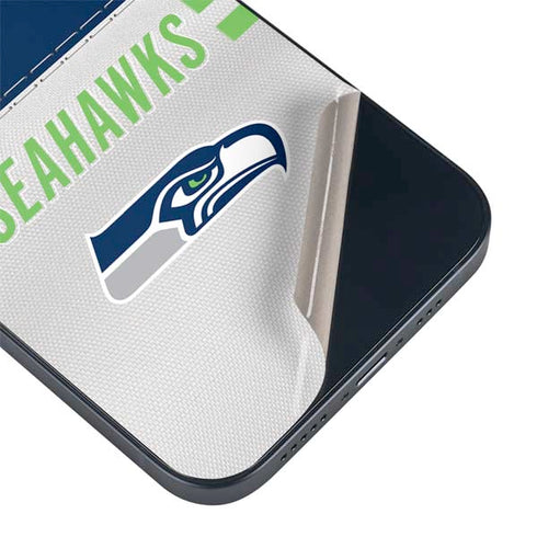 NFL Seattle Seahawks White Striped iPhone 15 Plus Skin