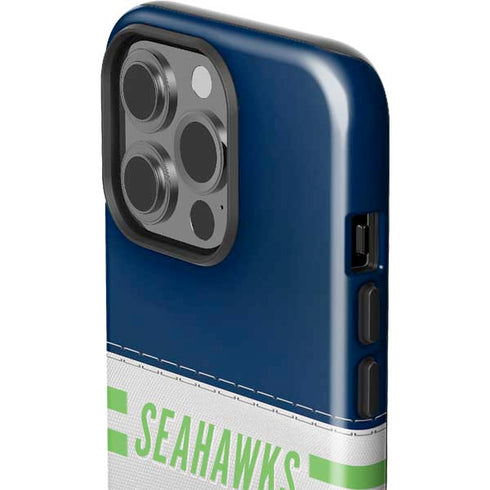 NFL Seattle Seahawks White Striped iPhone 15 Pro Impact Case