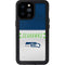 NFL Seattle Seahawks White Striped iPhone 14 Pro Max Waterproof Case