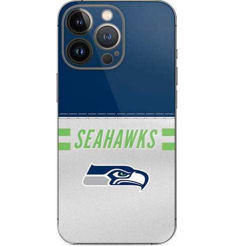 NFL Seattle Seahawks White Striped iPhone 14 Pro Skin
