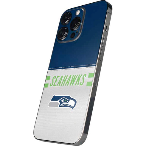 NFL Seattle Seahawks White Striped iPhone 14 Pro Skin
