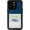 NFL Seattle Seahawks White Striped iPhone 14 Pro Waterproof Case