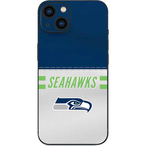 NFL Seattle Seahawks White Striped iPhone 14 Skin