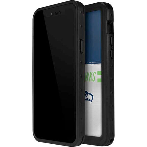 NFL Seattle Seahawks White Striped iPhone 15 Plus Waterproof Case