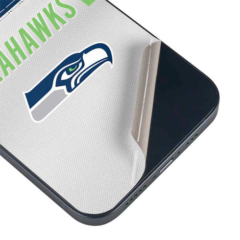 NFL Seattle Seahawks White Striped iPhone 15 Skin