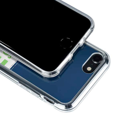 NFL Seattle Seahawks White Striped iPhone SE (2nd & 3rd Gen) Clear Case